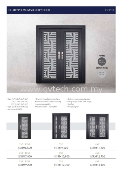  PREMIUM SERIES SECURITY DOOR - ALUTECH Kedah, Malaysia, Sungai Petani Supplier, Installation, Supply, Supplies | GV Resources (SP) Sdn Bhd