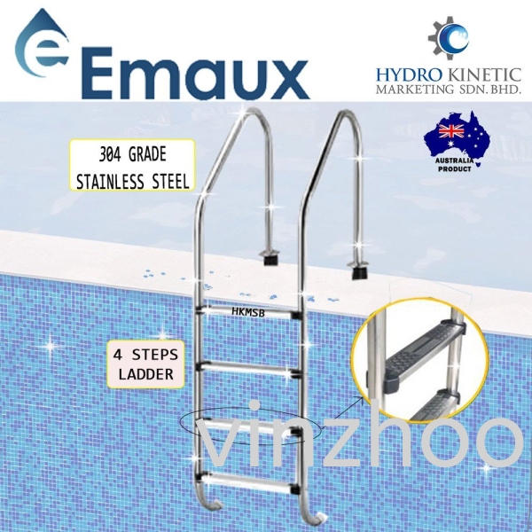 EMAUX NSF415-S STAINLESS STEEL GRADE 304 4 STEPS SWIMMING POOL LADDER -PARALLEL/FUTURISTIC TYPE #304 Stainless Steel Ladder Swimming Pool Equipment Kuala Lumpur (KL), Malaysia, Selangor, Kepong Supplier, Suppliers, Supply, Supplies | Vinzhoo Marketing Trading