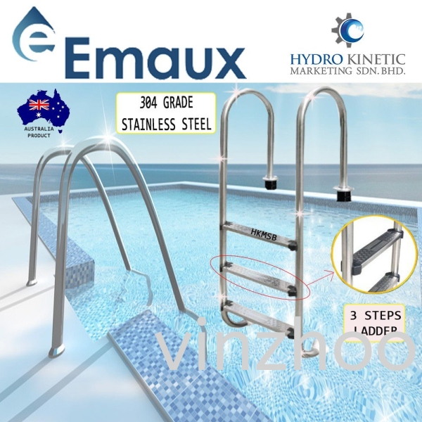 Emaux NMU315-S Stainless Steel grade 304 SWIMMING POOL Ladder complete with 3 Steps Stainless Steel Ladder Swimming Pool Equipment Kuala Lumpur (KL), Malaysia, Selangor, Kepong Supplier, Suppliers, Supply, Supplies | Vinzhoo Marketing Trading