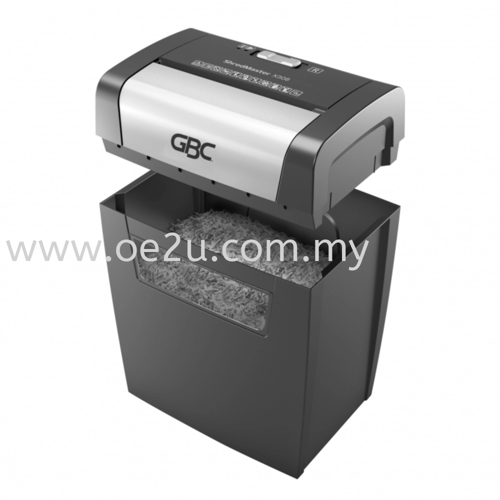 GBC X308 Personal / Home Office Paper Shredder (Shred Capacity: 9 Sheets, Cross Cut: 5x42mm, Bin Capacity: 15 Liters)