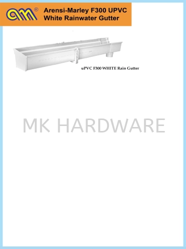 F300 UPVC WHITE RAIN GUTTER