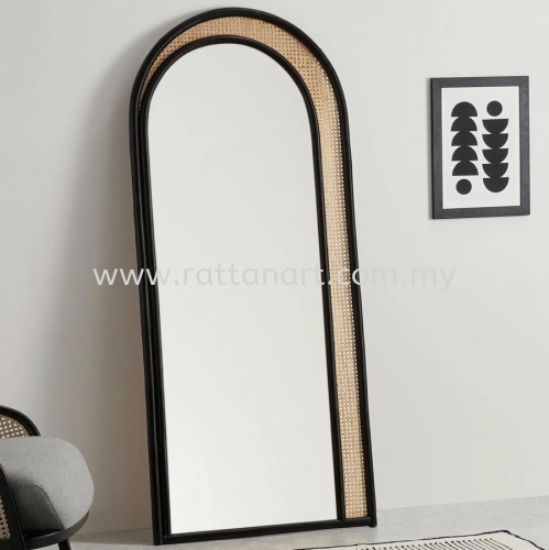 RATTAN STAND MIRROR ELLY