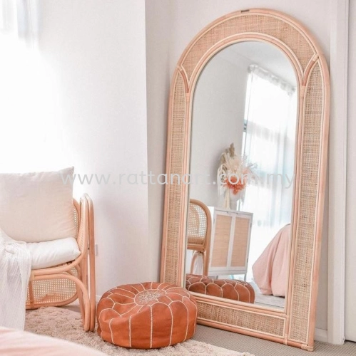 RATTAN STAND MIRROR GRACE