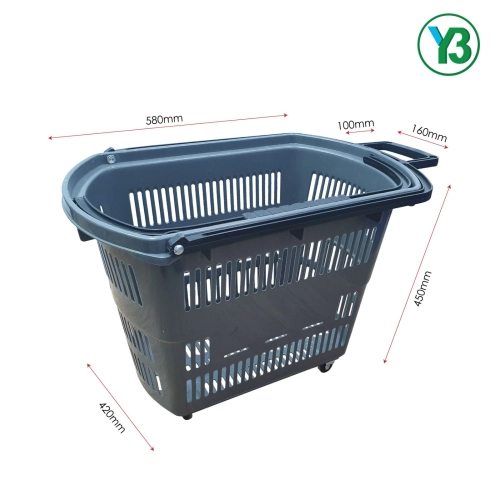 80123-G001-TROLLEY SHOPPING BASKET-GREY XXL