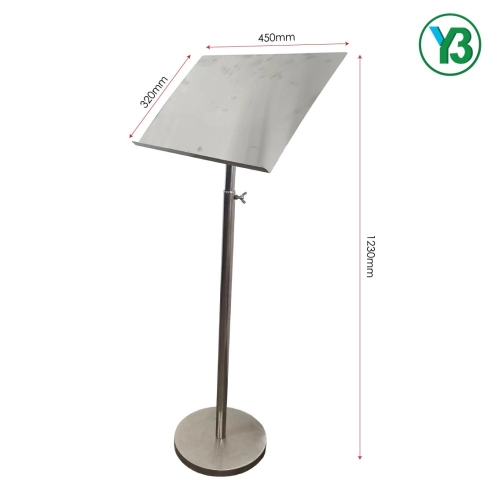 20202-S.STEEL MENU STAND-123HX45L CM