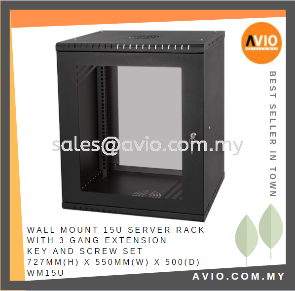 Wall Mount 15U Server Rack with 3 Gang Extension Key and Screw Set 727mm(H) x 550mm(W) x 500(D) WM15U RACK Johor Bahru (JB), Kempas, Johor Jaya Supplier, Suppliers, Supply, Supplies | Avio Digital