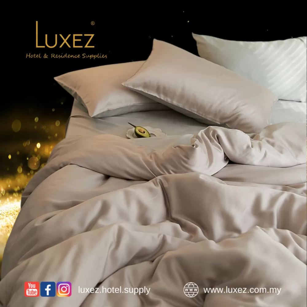 Luxez 100% Tencel Full Bed Set Khakis Grey