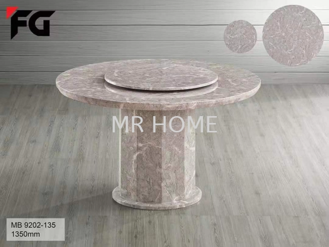 1.5M ROUND 8 SEATER MARBLE TABLE 