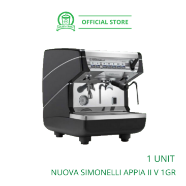 NUOVA SIMONELLI APPIA II V 1 Group Head RAISED - Commercial | Black | Espresso Machine