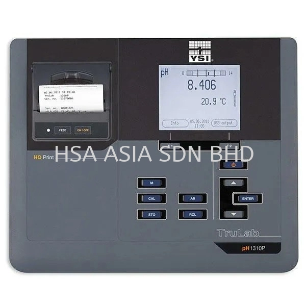 YSI TruLab pH 1310P Single Channel pH and mV (ORP) Benchtop Instrument with Integrated Printer