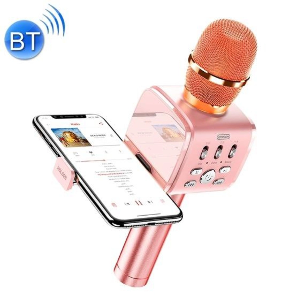 JOYROOM JR-MC3 2in1 Handheld Wireless Bluetooth Dynamic Microphone and Cell Phone Holder for Karaoke Nights and House Parties