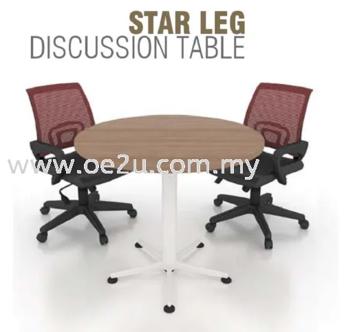 Round Discussion Table c/w Metal Star Leg (DT-S)