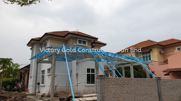 Roof trusses work. Roof Truss Melaka, Malaysia, Bukit Katil Service, Supplier, Supply, Supplies | VICTORY GOLD CONSTRUCTION SDN BHD