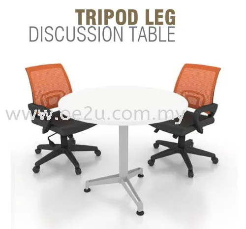 Round Discussion Table c/w Metal Tripod Leg (DT-TR)