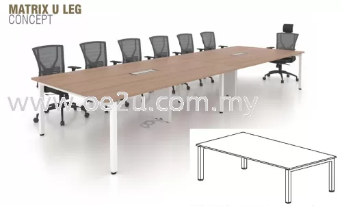 Rectangular Conference Table c/w Matrix U Leg (URC)