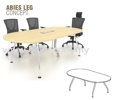 Oval Shape Conference Table c/w Abies Leg (ABI-OC)