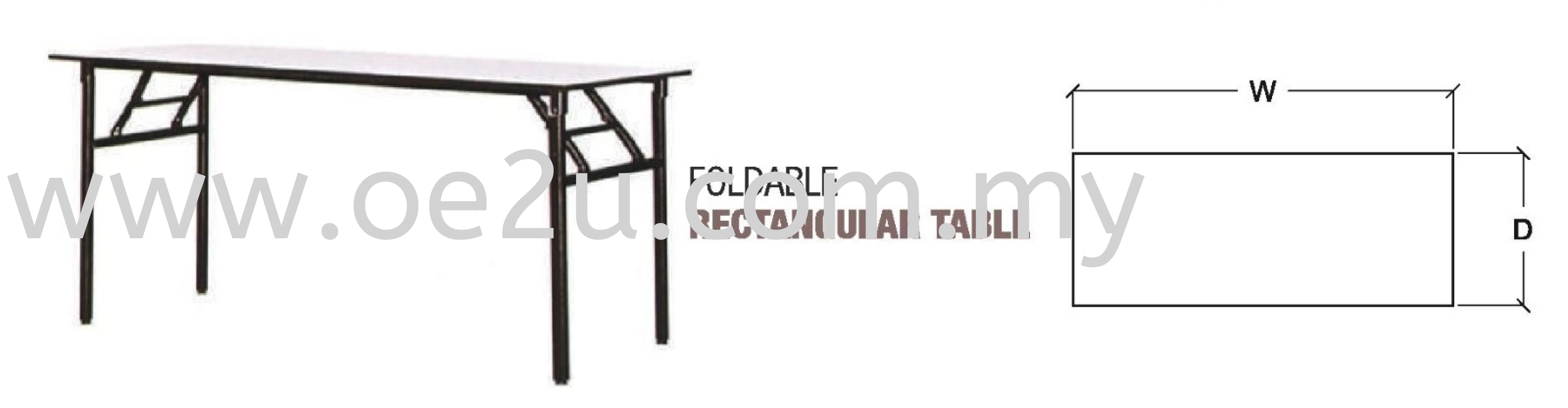 Foldable Rectangular Table (Medium Duty)