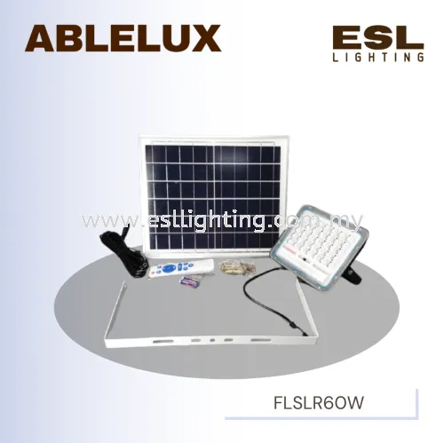 ABLELUX 60W LED SOLAR PANEL FLOODLIGHT / SPOTLIGHT IP 66 DIMMABLE S.O.S LIGHT 