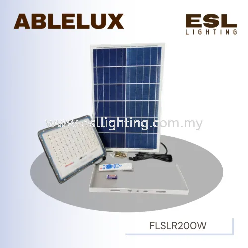 ABLELUX 200W LED SOLAR PANEL FLOODLIGHT / SPOTLIGHT IP 66 DIMMABLE S.O.S LIGHT 