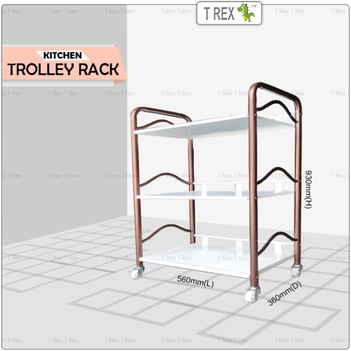 3V Restaurant Trolley Rack Kitchen Trolley Rack (Copper)
