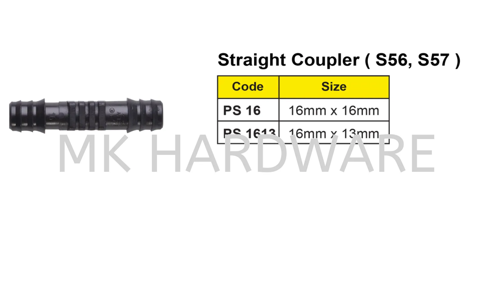 STRAIGHT COUPLER (S56, S57)