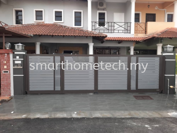 Trackless Fully Aluminum Gate Trackless Fully Aluminium Gate Melaka, Malaysia Supplier, Supply, Supplies, Installation | SmartHome Technology Solution