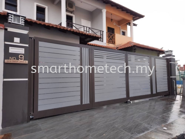 Trackless Fully Aluminum Gate Trackless Fully Aluminium Gate Melaka, Malaysia Supplier, Supply, Supplies, Installation | SmartHome Technology Solution