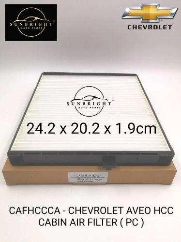 CAFHCCCA - CHEVROLET AVEO HCC CABIN AIR FILTER ( PC )