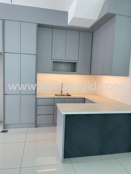 Solid Plywood Laminated Kitchen Cabinet #Residensi SIGC Kitchen Seremban, Negeri Sembilan (NS), Malaysia Renovation, Service, Interior Design, Supplier, Supply | Poh Seng Furniture & Interior Design