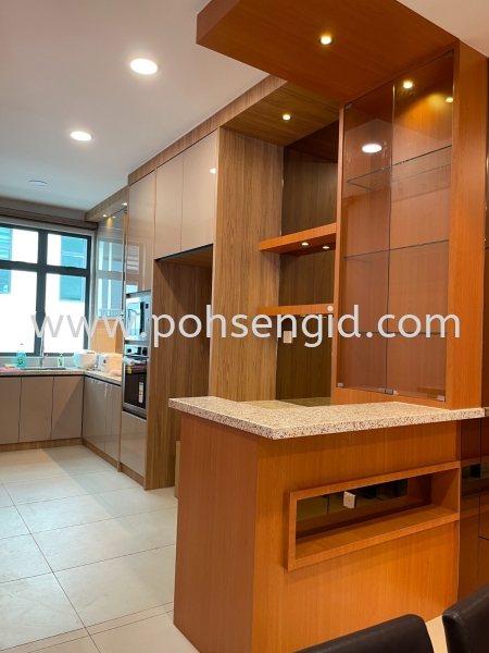 5G Glass Door Kitchen Cabinet #Forest Heights #broadhill  Kitchen Seremban, Negeri Sembilan (NS), Malaysia Renovation, Service, Interior Design, Supplier, Supply | Poh Seng Furniture & Interior Design