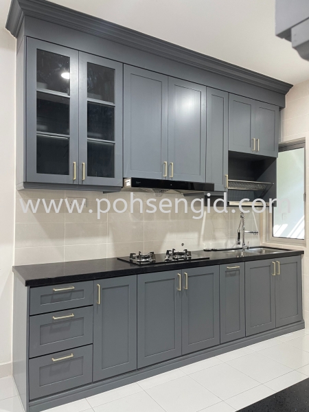 Nyatoh Spray Paint Kitchen Cabinet #SENA PARC  Kitchen Seremban, Negeri Sembilan (NS), Malaysia Renovation, Service, Interior Design, Supplier, Supply | Poh Seng Furniture & Interior Design