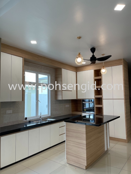 Solid Plywood Laminated Kitchen Cabinet #SENAWANG PERDANA Kitchen Seremban, Negeri Sembilan (NS), Malaysia Renovation, Service, Interior Design, Supplier, Supply | Poh Seng Furniture & Interior Design