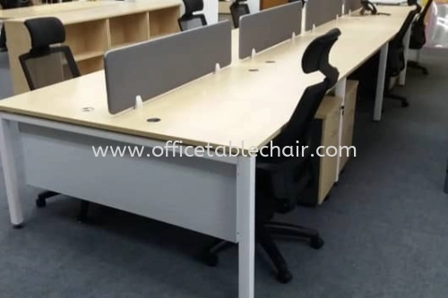 DELIVERY & INSTALLATION METAL N LEG WRITING TABLE WITH DESKING PANEL OFFICE FURNITURE TAMAN SAINS SELANGOR