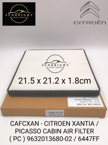 CAFCXAN - CITROEN XANTIA / PICASSO CABIN AIR FILTER ( PC ) 9632013680-02 / 6447FF