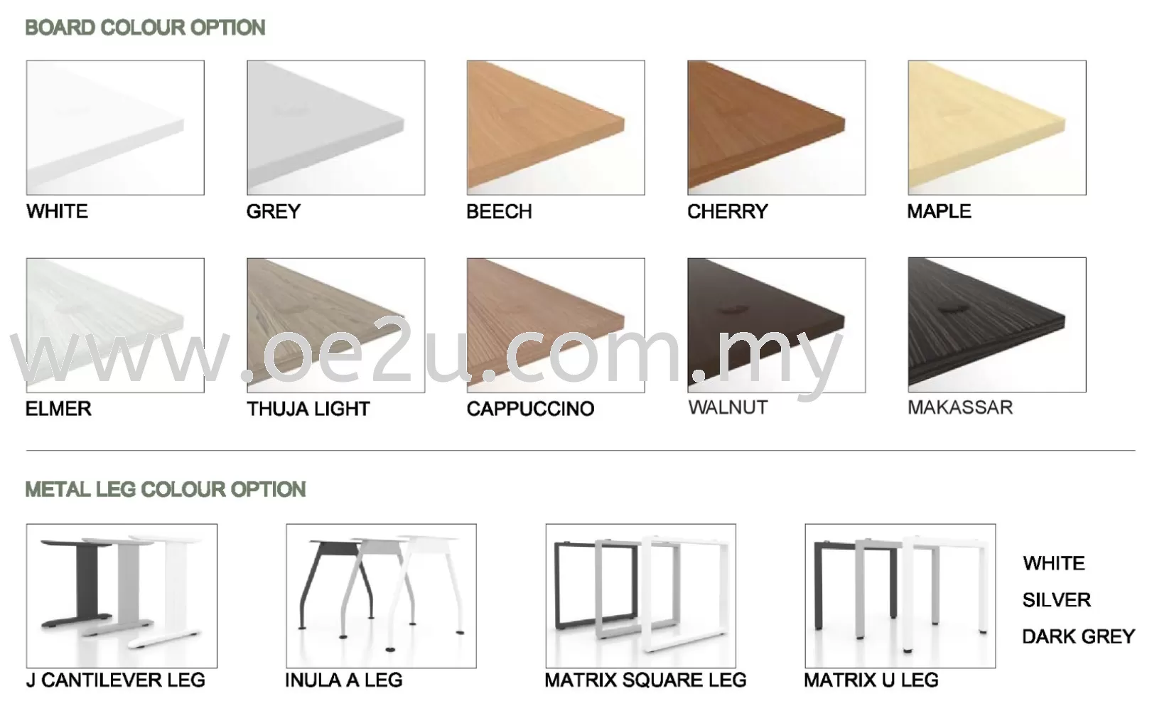 L-Shape Table c/w J Cantilever Leg & Wooden Modesty Panel & Fixed Pedestal Drawer 4D
