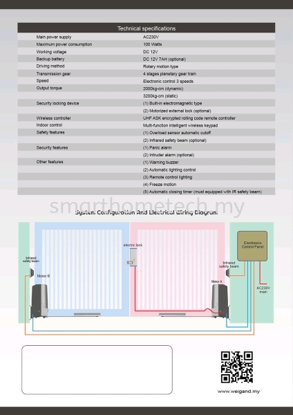 Weigand Swing or Folding Autogate System Auto Gate Melaka, Malaysia Supplier, Supply, Supplies, Installation | SmartHome Technology Solution