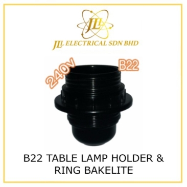 B22 TABLE LAMP HOLDER & RING BAKELITE