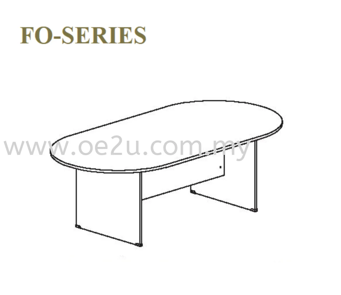 Oval Shape Conference Table c/w Chipboard Leg (FO Series)