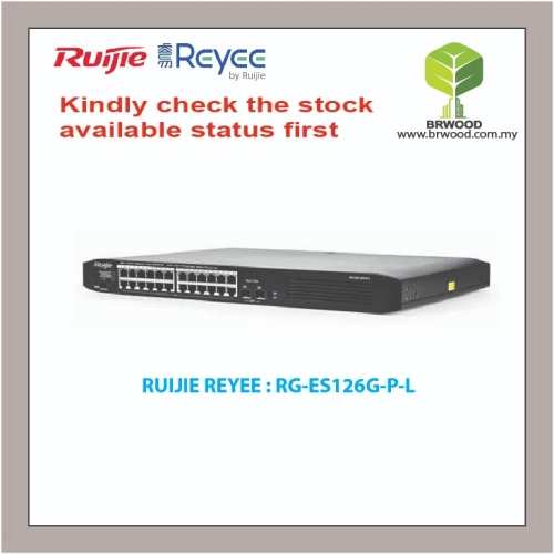 RUIJIE REYEE RG-ES126G-P-L: 24 PORT GIGABIT POE/POE+ C/W 2 SFP 370W UNMANAGED POE SWITCHES