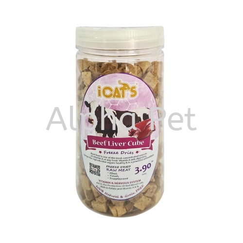 iCat's Freeze Dried Pet Treat - Beef Liver (Cube)