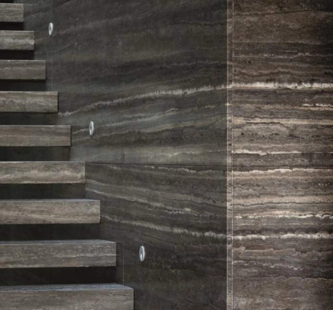 Silver Black Travertine