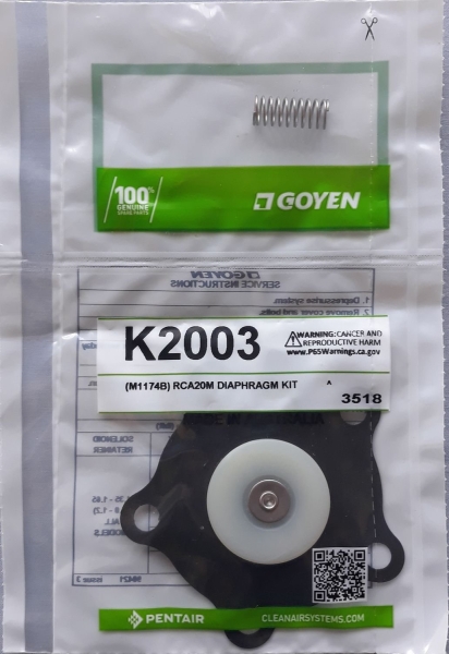 K2003 Goyen Diaphragm kit GOYEN KIT Spare Parts Malaysia, Perak Supplier, Suppliers, Supply, Supplies | ASIA-MECH HYDRO-PNEUMATIC (M) SDN BHD