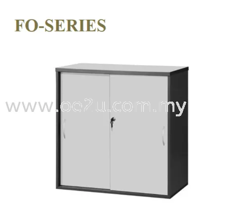 Low Sliding Door Cabinet - 2 Tiers (FO Series)