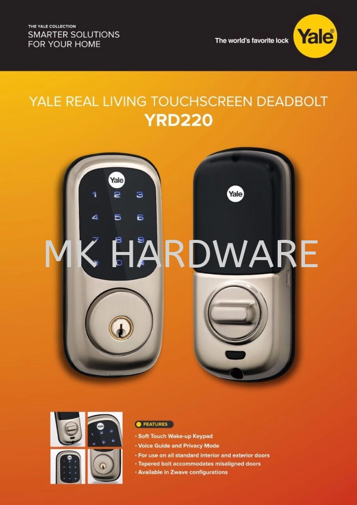 TOUCHSCREEN DEADBOLT YRD220