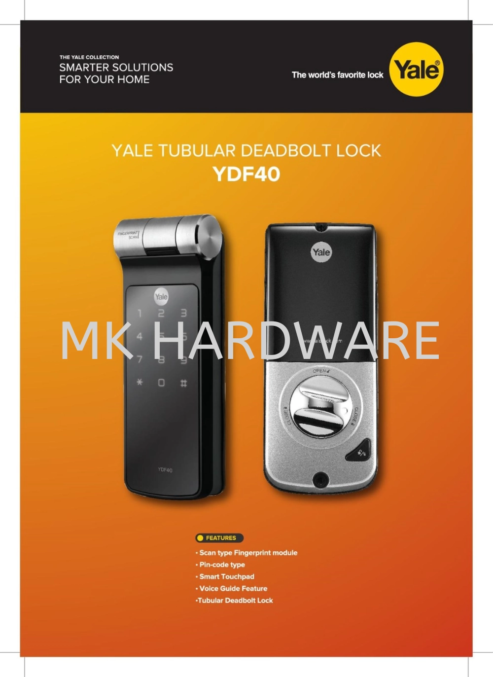 TUBULAR DEADBOLT LOCK YDF40