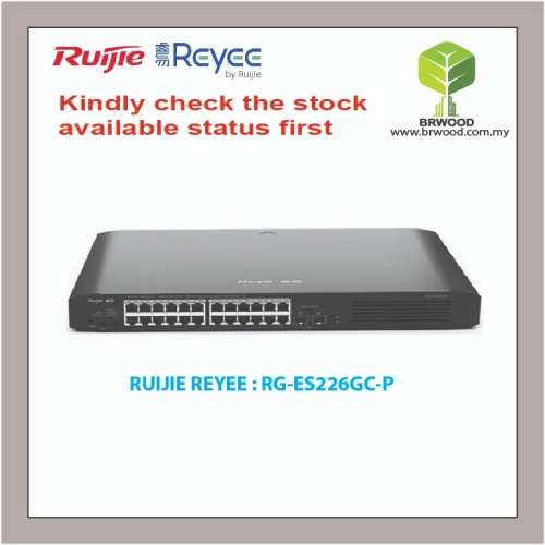 RUIJIE REYEE RG-ES226GC-P: 24 PORT GIGABIT C/W 2 SFP BASE-X CLOUD MANAGED LAYER 2 POE SWITCHES FOR IP SURVEILLANCE