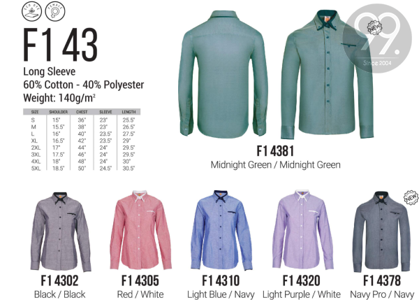 F1 43xx Corporate Shirt & F1 Shirt Apparel Ready Make Products Selangor, Malaysia, Kuala Lumpur (KL), Kajang Uniform, Manufacturer, Supplier, Supply | 99 Uniform Factory Sdn Bhd