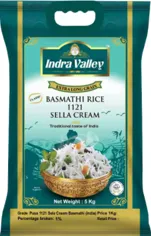 INDRA VALLEY BASMATHI 1121 SELLA CREAM(GREEN) 5KG