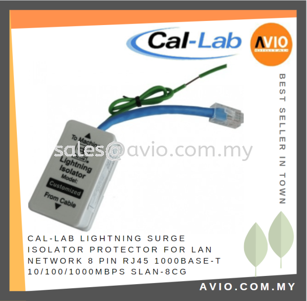 CAL-LAB Callab Cal Lab Lightning Surge Isolator Protector for LAN Network 8 Pin RJ45 1000Base-T 10/100/1000MBPS SLAN-8CG LIGHTNING ISOLATOR Johor Bahru (JB), Kempas, Johor Jaya Supplier, Suppliers, Supply, Supplies | Avio Digital