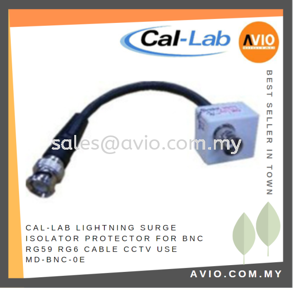 CAL-LAB Callab Cal Lab Lightning Surge Isolator Protector for BNC RG59 RG6 Cable CCTV use MD-BNC-0E BNC-0E LIGHTNING ISOLATOR Johor Bahru (JB), Kempas, Johor Jaya Supplier, Suppliers, Supply, Supplies | Avio Digital